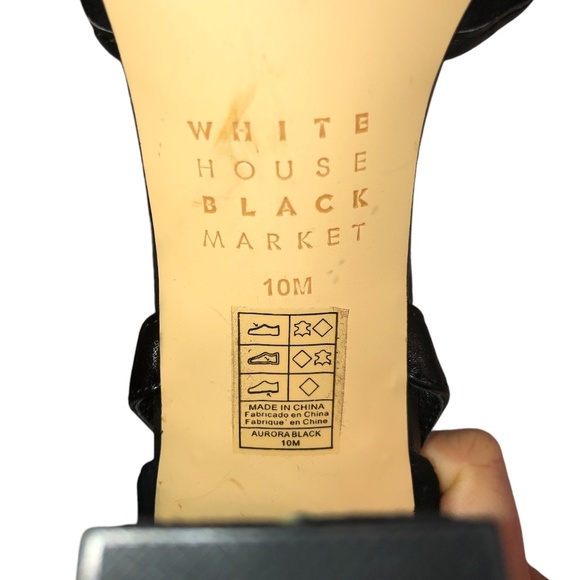 White House Black Market Embroidered Heels size 10 - Picture 10 of 11